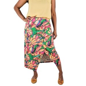 FARM Rio Colorful Floral Midi Skirt